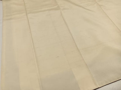 平和屋着物●上質な紬　色無地　砥粉色　正絹　逸品　AABH9625ph
