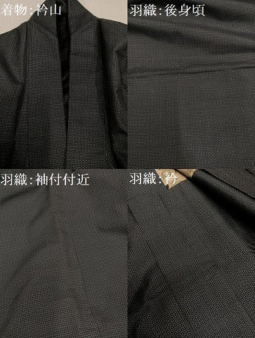 平和屋着物●男性　本場大島紬　アンサンブル　亀甲絣　正絹　逸品　AABH9628ph