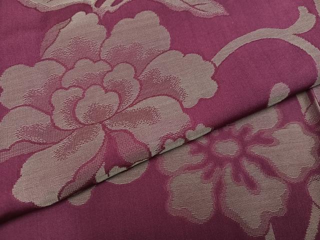 平和屋着物●アンティーク　大正ロマン　お召　花唐草文　正絹　逸品　AABH9629ph