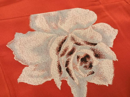 平和屋着物●アンティーク　大正ロマン　訪問着　薔薇　バラ　正絹　逸品　AABH9631ph