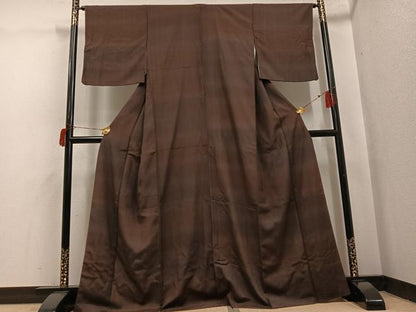 平和屋着物●お召　霞文　暈し染め　正絹　逸品　AABH9633ph