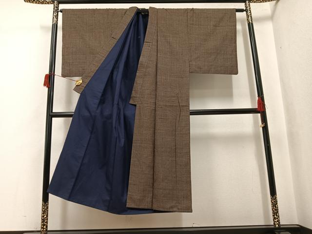 平和屋着物●男性　男柄の最高峰　西郷柄　西郷絣　本場大島紬　アンサンブル　正絹　逸品　AABH9635ph