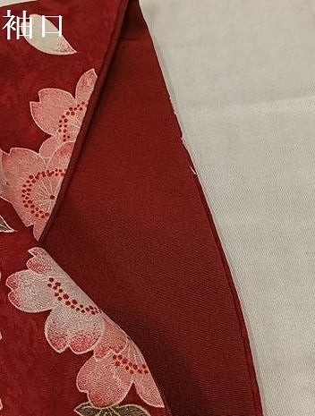 平和屋着物●IKKO　振袖　草花文　暈し染め　正絹　逸品　AABH9639ph