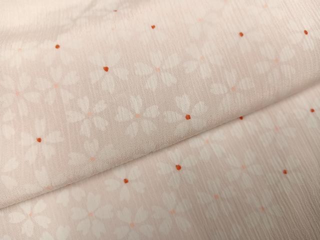 平和屋着物●長襦袢　無双仕立て　二部式　桜　正絹　逸品　AABH9640ph