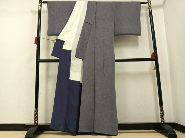 平和屋着物●彫士：住田双光・染士：服部光擴　江戸小紋　正絹　逸品　AABH9641ph
