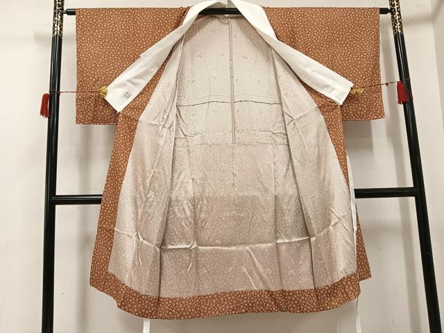 平和屋着物●長襦袢　袷　桜　正絹　逸品　AABH9642ph
