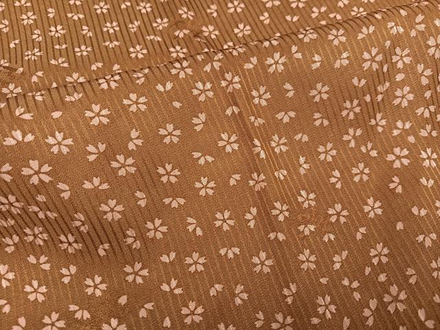 平和屋着物●長襦袢　袷　桜　正絹　逸品　AABH9642ph