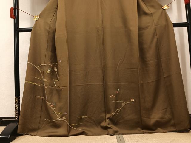 平和屋着物●訪問着　刺繍　成り物　金彩　正絹　逸品　AABH9651ph