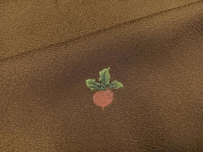 平和屋着物●訪問着　刺繍　成り物　金彩　正絹　逸品　AABH9651ph