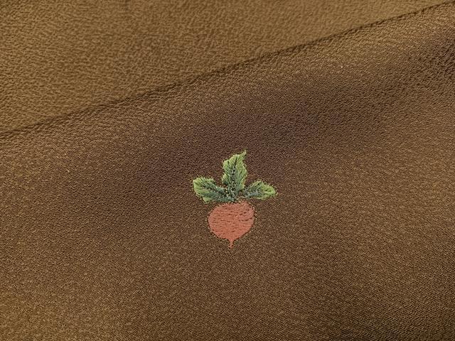 平和屋着物●訪問着　刺繍　成り物　金彩　正絹　逸品　AABH9651ph