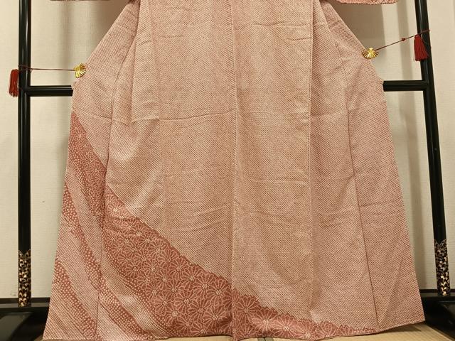 平和屋着物●訪問着　絞り　花尽くし　正絹　逸品　AABH9653ph