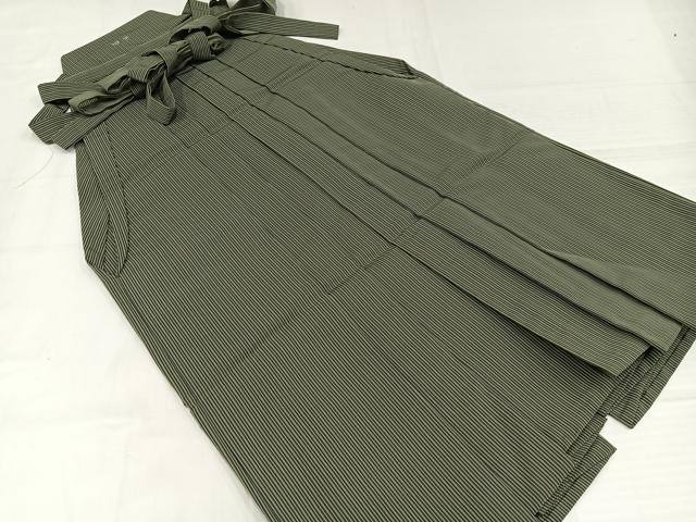 平和屋着物●男性　行灯袴　縞　正絹　逸品　AABH9656ph