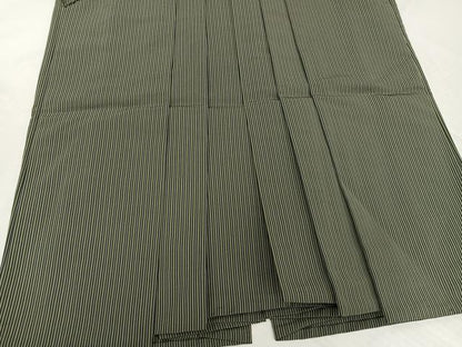平和屋着物●男性　行灯袴　縞　正絹　逸品　AABH9656ph