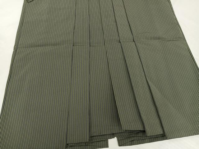 平和屋着物●男性　行灯袴　縞　正絹　逸品　AABH9656ph