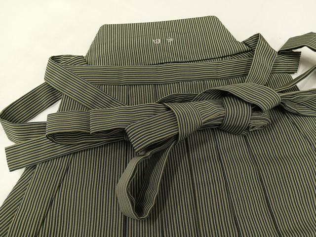 平和屋着物●男性　行灯袴　縞　正絹　逸品　AABH9656ph