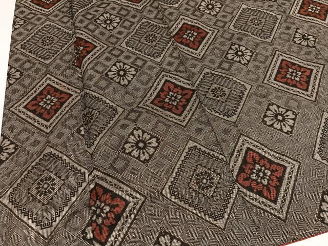平和屋着物●本場大島紬　龍郷絣　正絹　逸品　AABH9661ph
