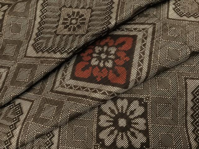 平和屋着物●本場大島紬　龍郷絣　正絹　逸品　AABH9661ph