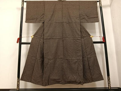 平和屋着物●アンティーク大島　本場大島紬　菱文　正絹　逸品　AABH9662ph