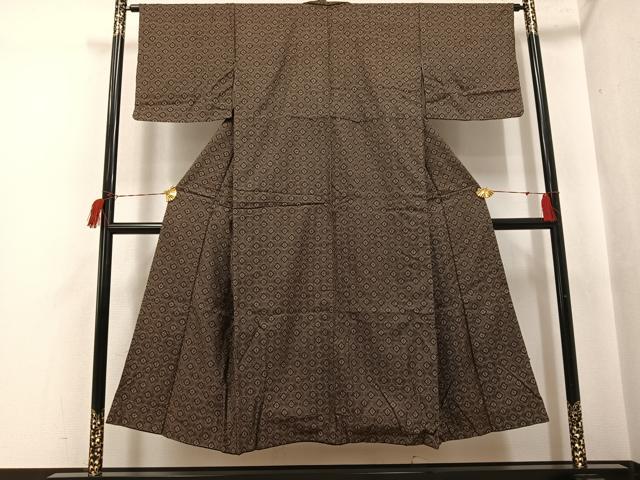 平和屋着物●アンティーク大島　本場大島紬　菱文　正絹　逸品　AABH9662ph