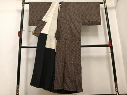 平和屋着物●アンティーク大島　本場大島紬　菱文　正絹　逸品　AABH9662ph
