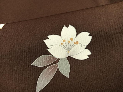 平和屋着物●豪華振袖　舞桜文　暈し染め　金彩　正絹　逸品　AABH9666ph
