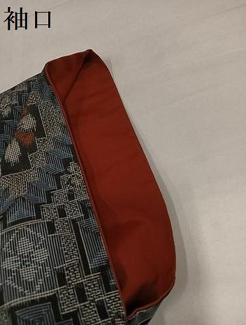 平和屋着物●本場村山大島紬　舞花文　正絹　逸品　AABH9670ph