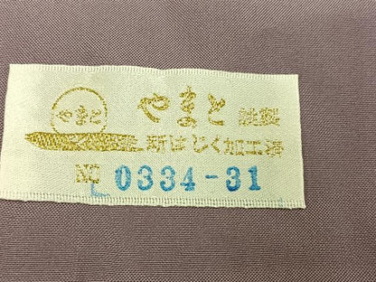 平和屋着物●結城紬　平織　80亀甲　花間道　奥順謹製　やまと金ラベル　反端付き　正絹　逸品　AABH9673ph