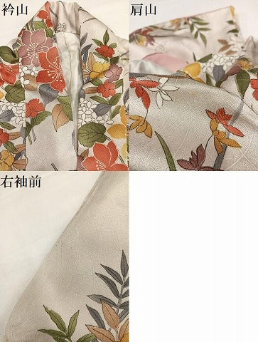 平和屋着物●上質な小紋　草花文　正絹　逸品　AABH9678ph