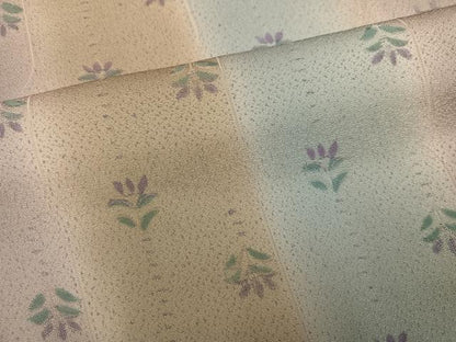 平和屋着物●上質な小紋　地紋起こし　草花間道　暈し染め　正絹　逸品　AABH9681ph