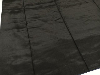 平和屋着物●男性　黒紋付　正絹　逸品　AABH9683ph
