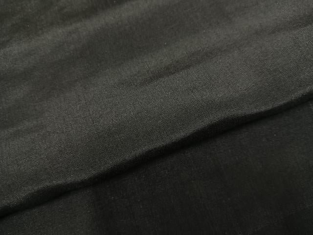 平和屋着物●男性　黒紋付　正絹　逸品　AABH9683ph