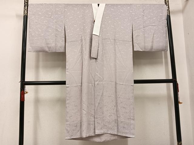 平和屋着物●長襦袢　無双仕立て　四神鳥獣地紋　色無地　素色　正絹　逸品　AABH9685ph