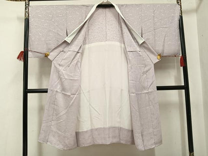 平和屋着物●長襦袢　無双仕立て　四神鳥獣地紋　色無地　素色　正絹　逸品　AABH9685ph
