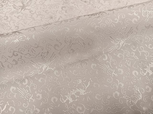 平和屋着物●長襦袢　無双仕立て　四神鳥獣地紋　色無地　素色　正絹　逸品　AABH9685ph