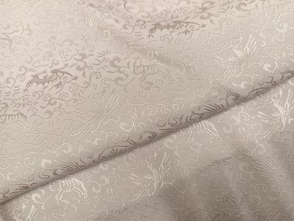 平和屋着物●長襦袢　無双仕立て　四神鳥獣地紋　色無地　素色　正絹　逸品　AABH9685ph