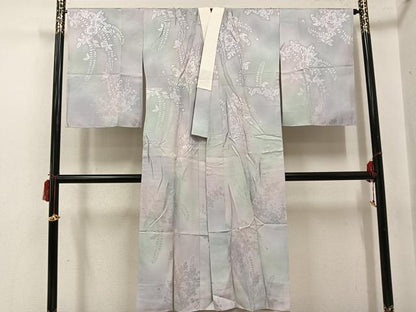 平和屋着物●長襦袢　無双仕立て　辻が花地紋　暈し染め　正絹　逸品　AABH9687ph