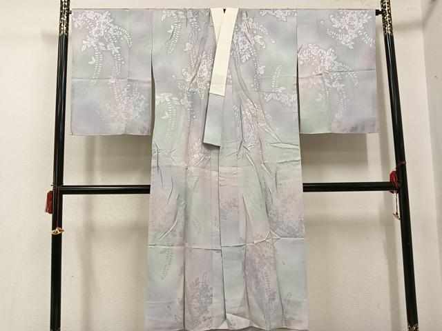 平和屋着物●長襦袢　無双仕立て　辻が花地紋　暈し染め　正絹　逸品　AABH9687ph