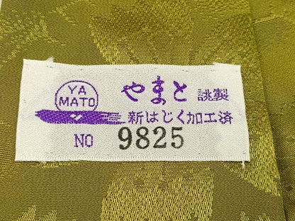 平和屋着物●長襦袢　無双仕立て　撫子地紋　根岸色　やまと誂製　正絹　逸品　未使用　AABH9688ph