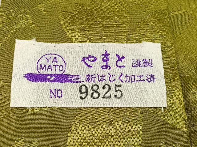 平和屋着物●長襦袢　無双仕立て　撫子地紋　根岸色　やまと誂製　正絹　逸品　未使用　AABH9688ph