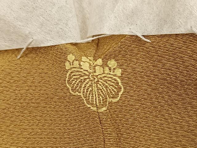 平和屋着物●上質な色無地　黄唐茶色　正絹　逸品　未使用　AABH9695ph