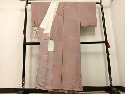 平和屋着物●染色作家　斉藤三才　小紋　霞文　暈し染め　正絹　逸品　AABH9698ph