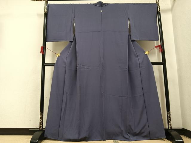 平和屋着物●上質な色無地　紫鼠色　正絹　逸品　AABH9699ph
