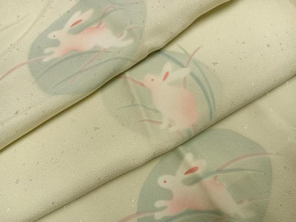 平和屋着物●長襦袢　無双仕立て　芝兎　正絹　逸品　AABH9702ph