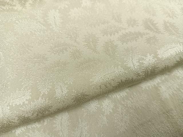 平和屋着物●長襦袢　無双仕立て　草木地紋　練色　正絹　逸品　AABH9706ph