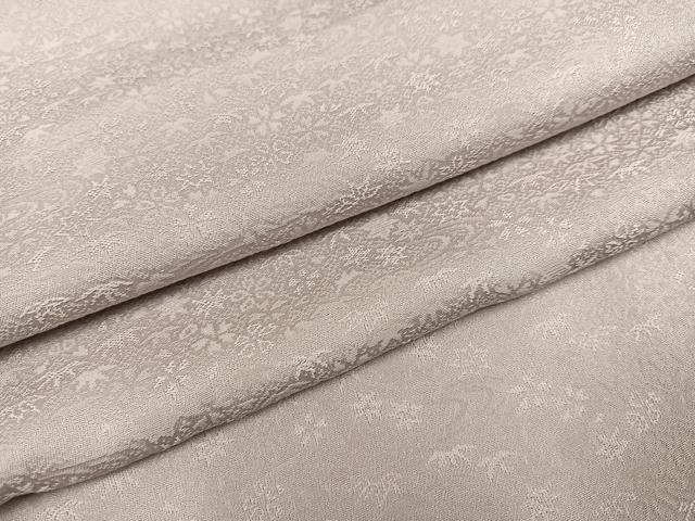 平和屋着物●上質な色無地　草花地紋　枯野色　さが美扱い　正絹　逸品　AABH9708ph