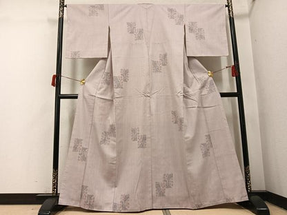 平和屋着物●本場結城紬　重要無形文化財　100亀甲　色紙文　正絹　逸品　未使用　AABH9711ph