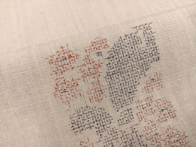 平和屋着物●本場結城紬　重要無形文化財　100亀甲　色紙文　正絹　逸品　未使用　AABH9711ph