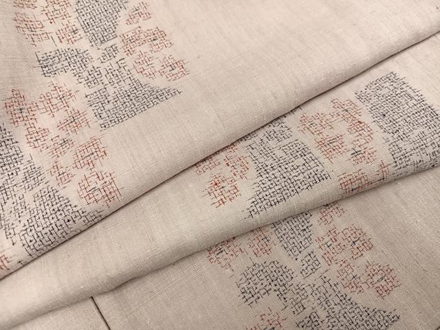 平和屋着物●本場結城紬　重要無形文化財　100亀甲　色紙文　正絹　逸品　未使用　AABH9711ph