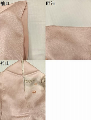 平和屋着物●訪問着　駒刺繍　草花文　暈し染め　金彩　正絹　逸品　AABH9714ph