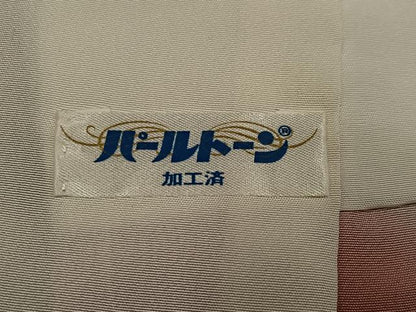 平和屋着物●二代目更甚　江戸更紗　小紋　更紗文　鬼しぼ縮緬　正絹　逸品　AABH9718ph